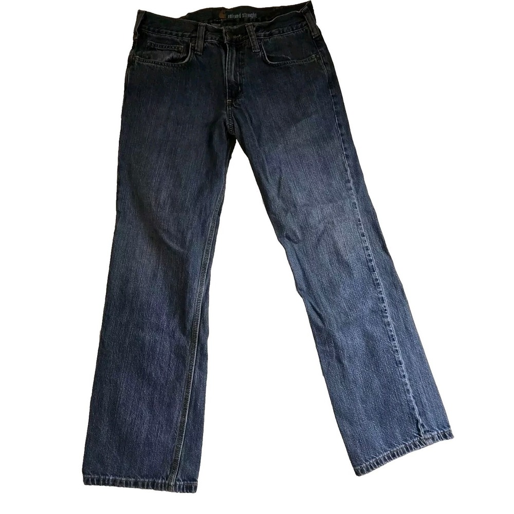 CARTHARTT‎ Mens 32/32 (32/30) Denim Relaxed Straight Leg Jeans Pants